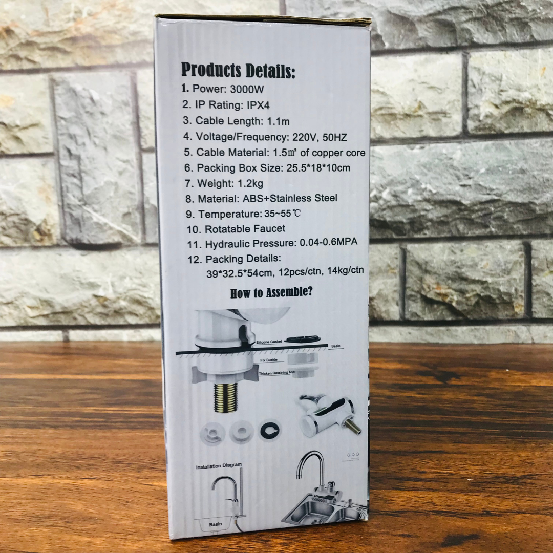 Imported Digital Display Instant Hot Water Tap | Electric Geyser | Hot Water Heater Faucet