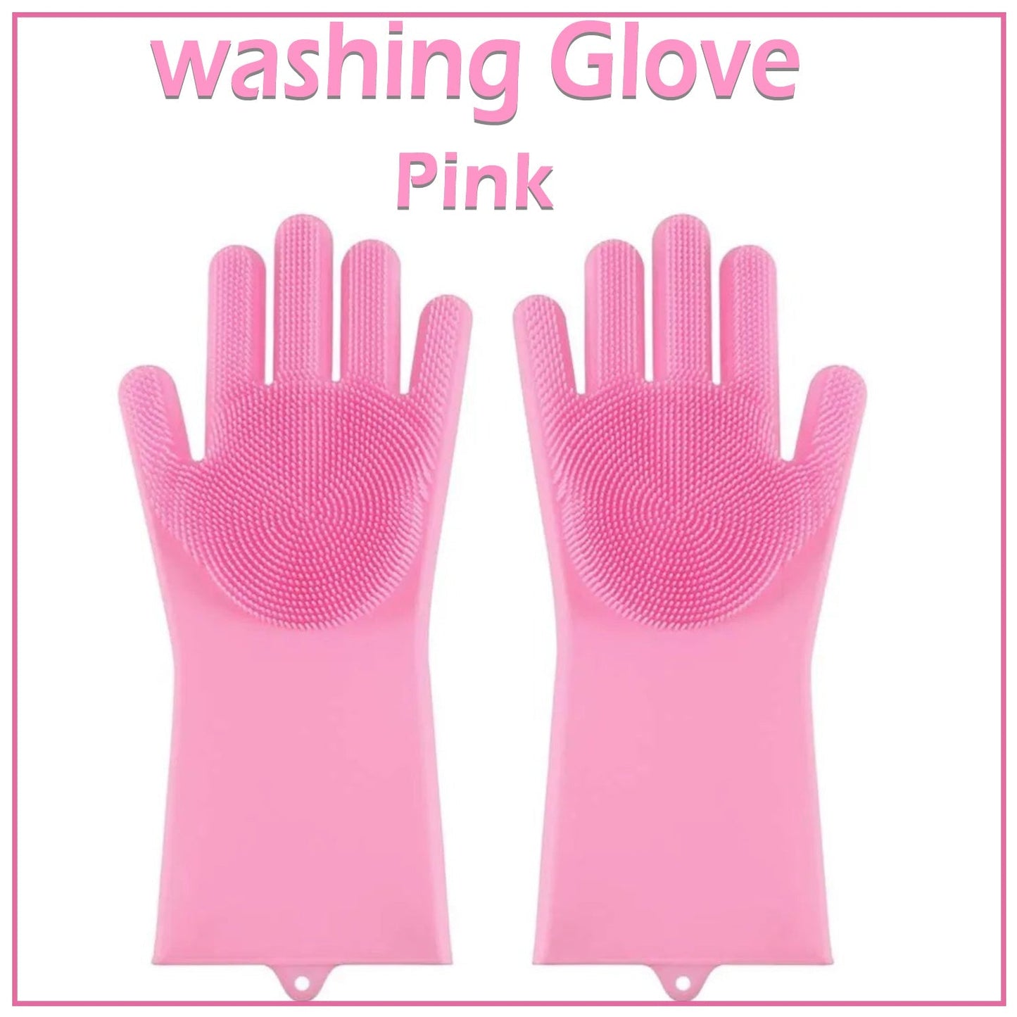 Reusable Magic Dish Washing Silicone Gloves With Scrubber | Dishwashing Gloves