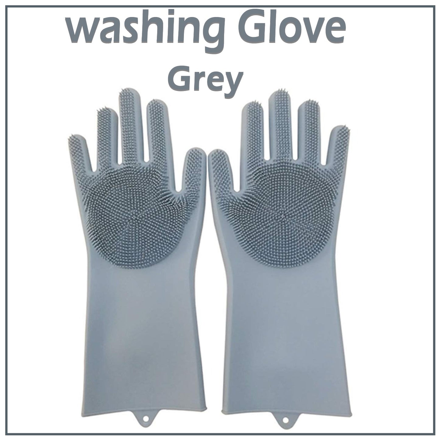 Reusable Magic Dish Washing Silicone Gloves With Scrubber | Dishwashing Gloves