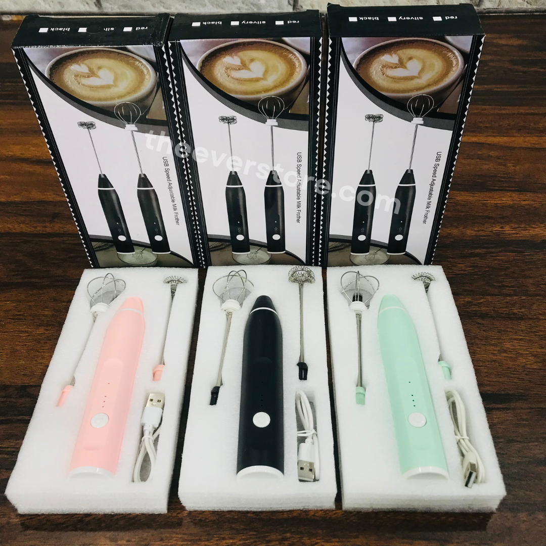 2 in 1 Electric Rechargeable Coffee Beater & Milk Frother | Egg Beater
