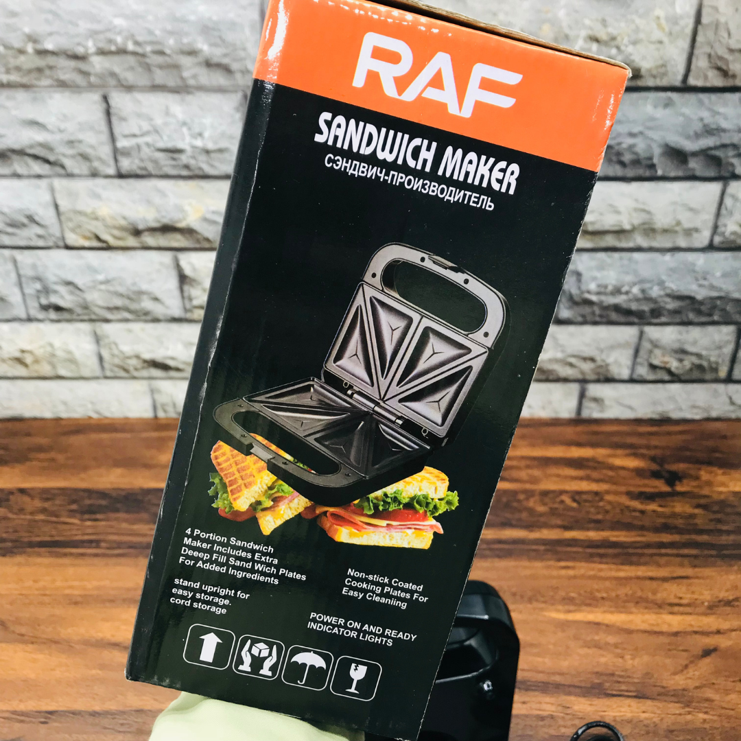 Imported RAF Sandwich Maker 4 Slice Machine | Dual Heating Non-Stick Coating