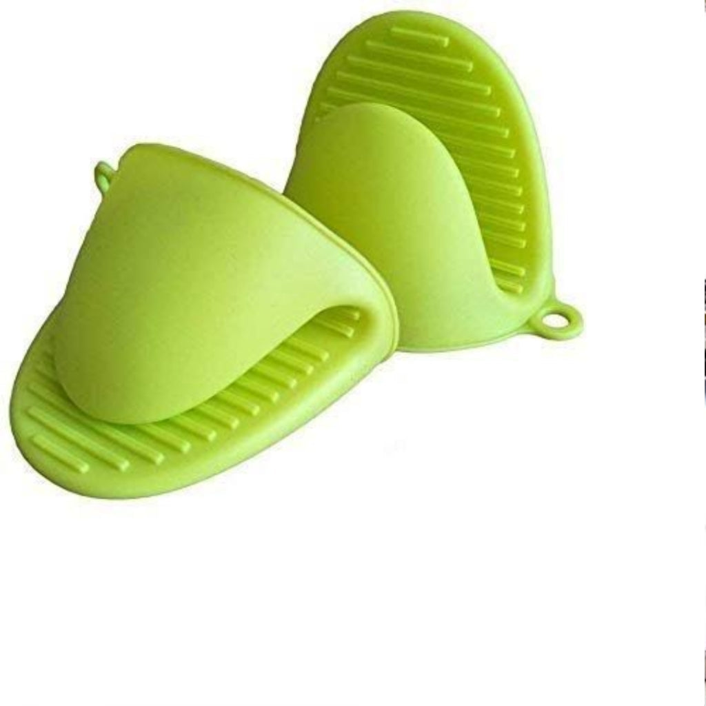 Silicone Heat Resistant Pot Holders | Insulation Non-Stick Anti-slip Pot Bowel Holder Clips | Baking Oven Mitts-Pair