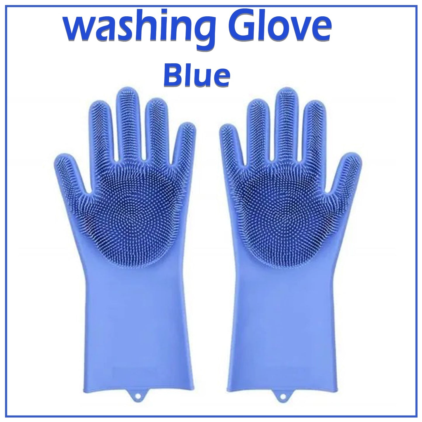 Reusable Magic Dish Washing Silicone Gloves With Scrubber | Dishwashing Gloves