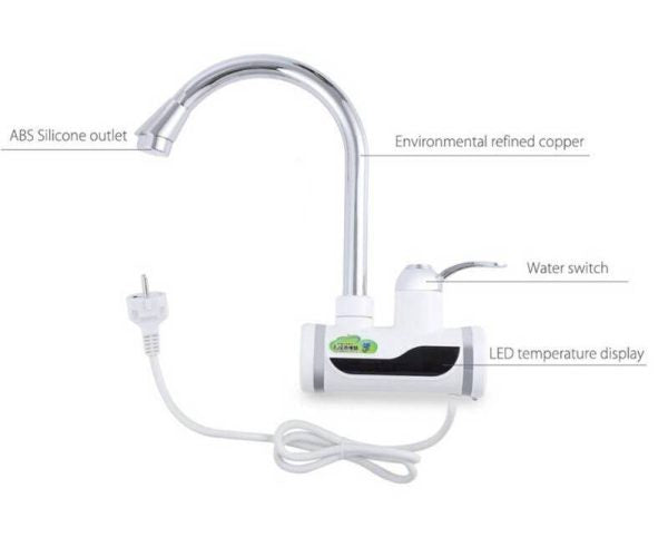Digital Display Instant Hot Water Tap | Electric Geyser | Hot Water Heater Faucet Kitchen