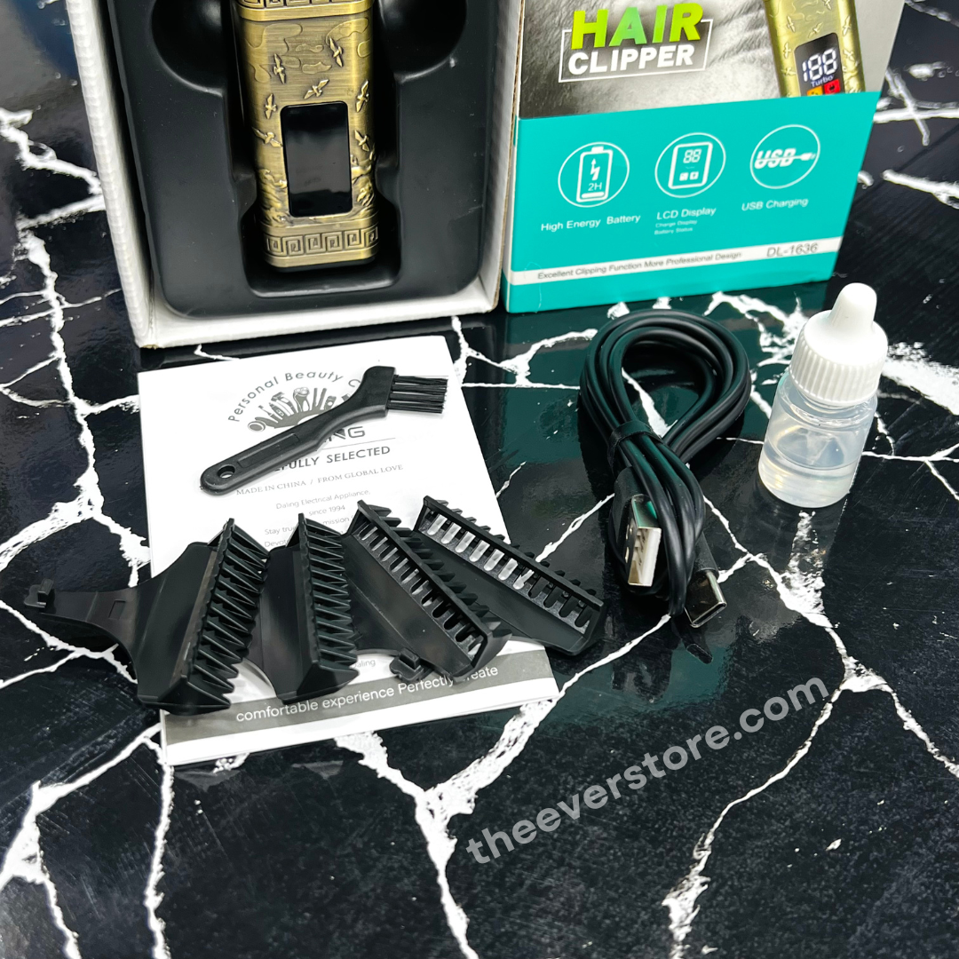 Daling Professional Hair Clipper With Digital LCD Display | Saloon Quality | Model DL-1636