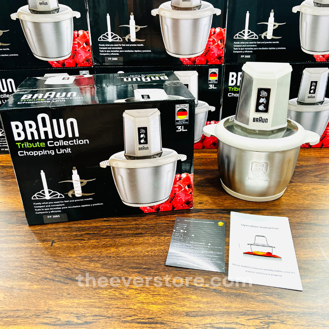 3 Liters Multifunctional Braun Food Chopper | 3L Imported Braun Meat Grinder | German Lot
