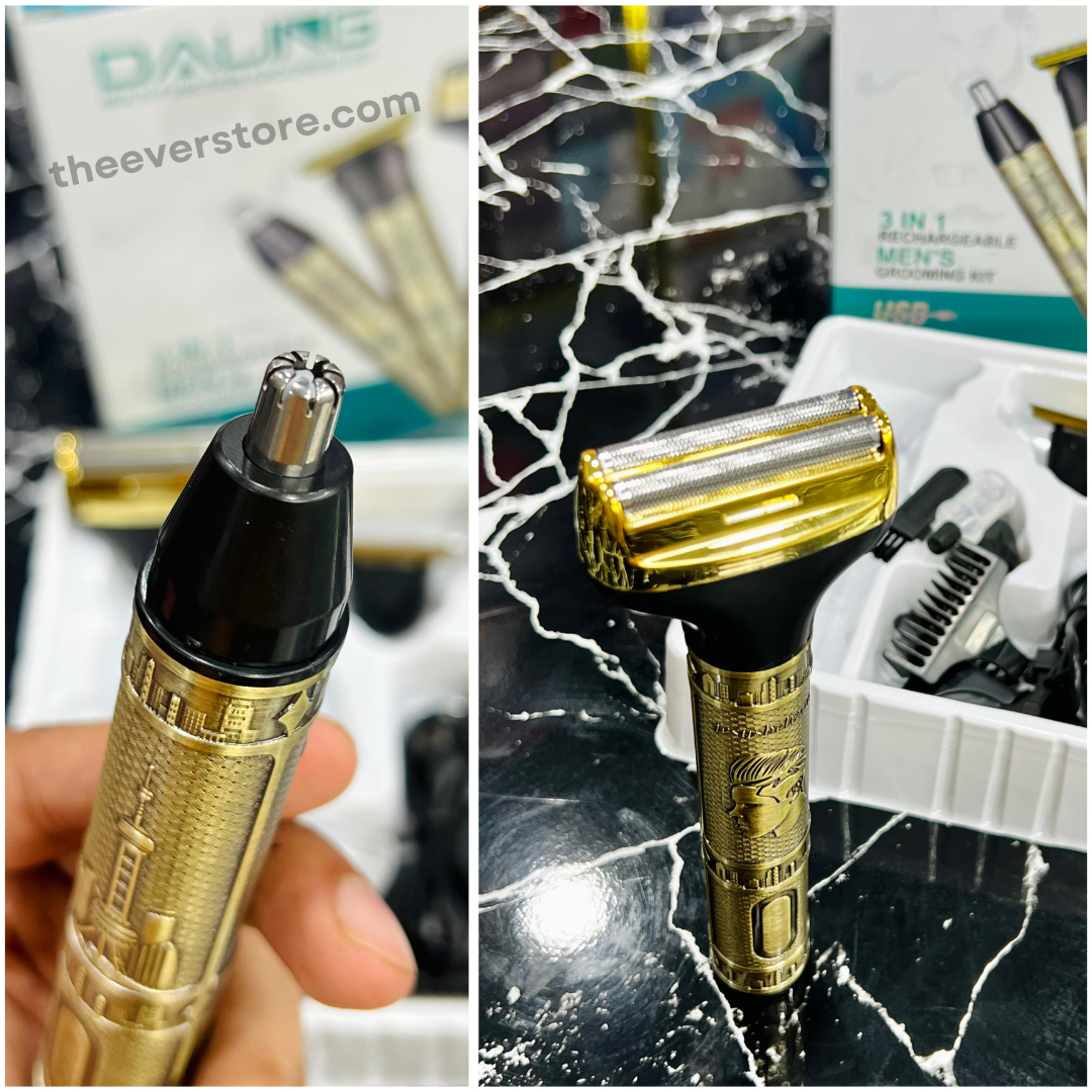 Daling 3 in 1 Rechargeable Mens Grooming Kit | Model DL-9266