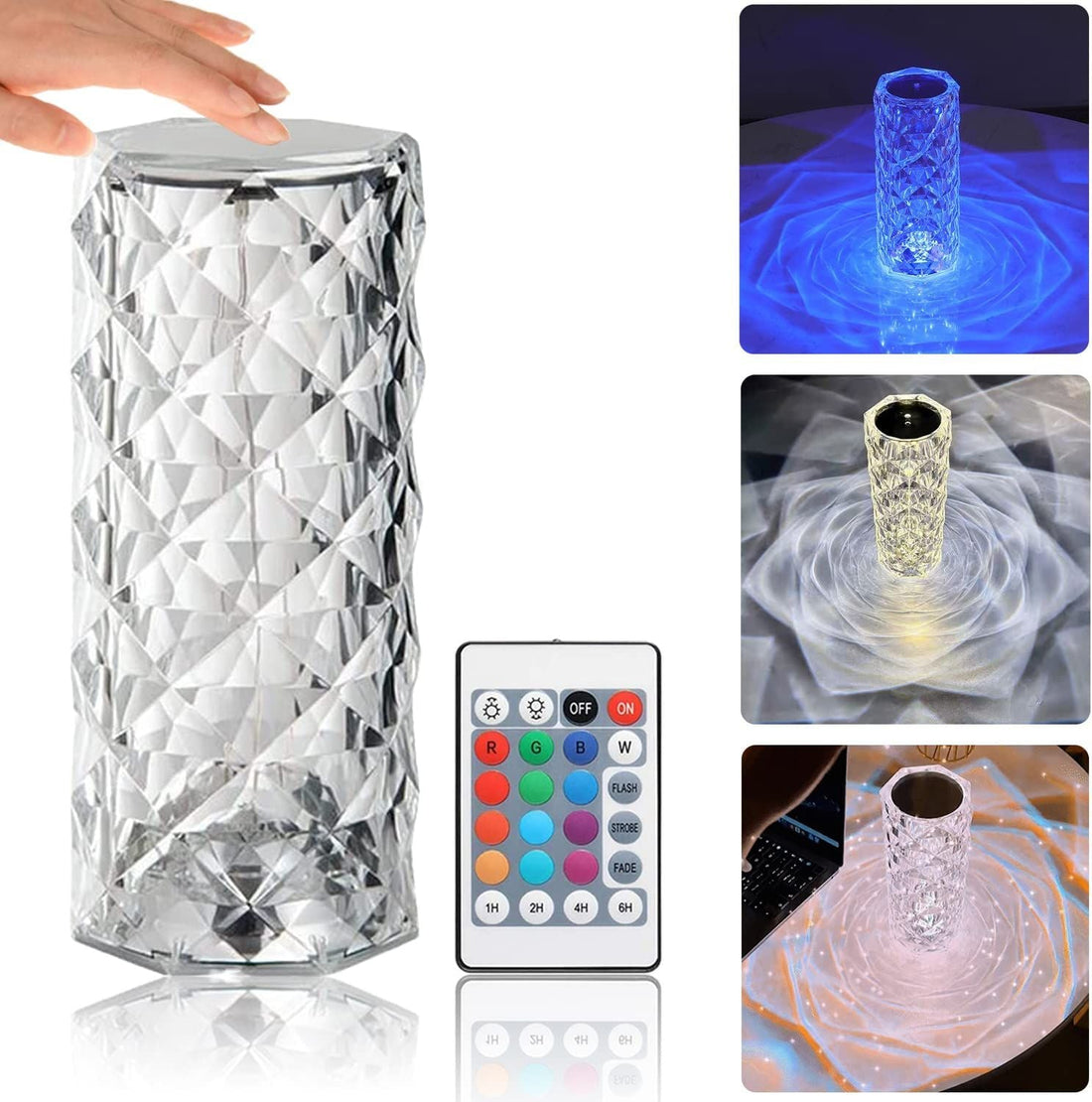 Rose Diamond Table Lamp | Crystal Lamp