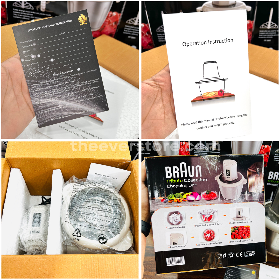 3 Liters Multifunctional Braun Food Chopper | 3L Imported Braun Meat Grinder | German Lot