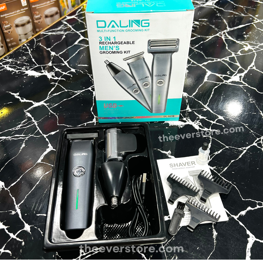 Daling 3 in 1 Rechargeable Mens Grooming Kit | Model DL-9218