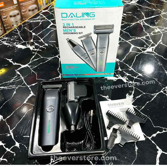 Daling 3 in 1 Rechargeable Mens Grooming Kit | Model DL-9218