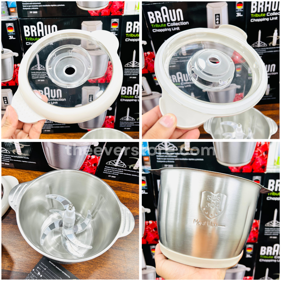 3 Liters Multifunctional Braun Food Chopper | 3L Imported Braun Meat Grinder | German Lot