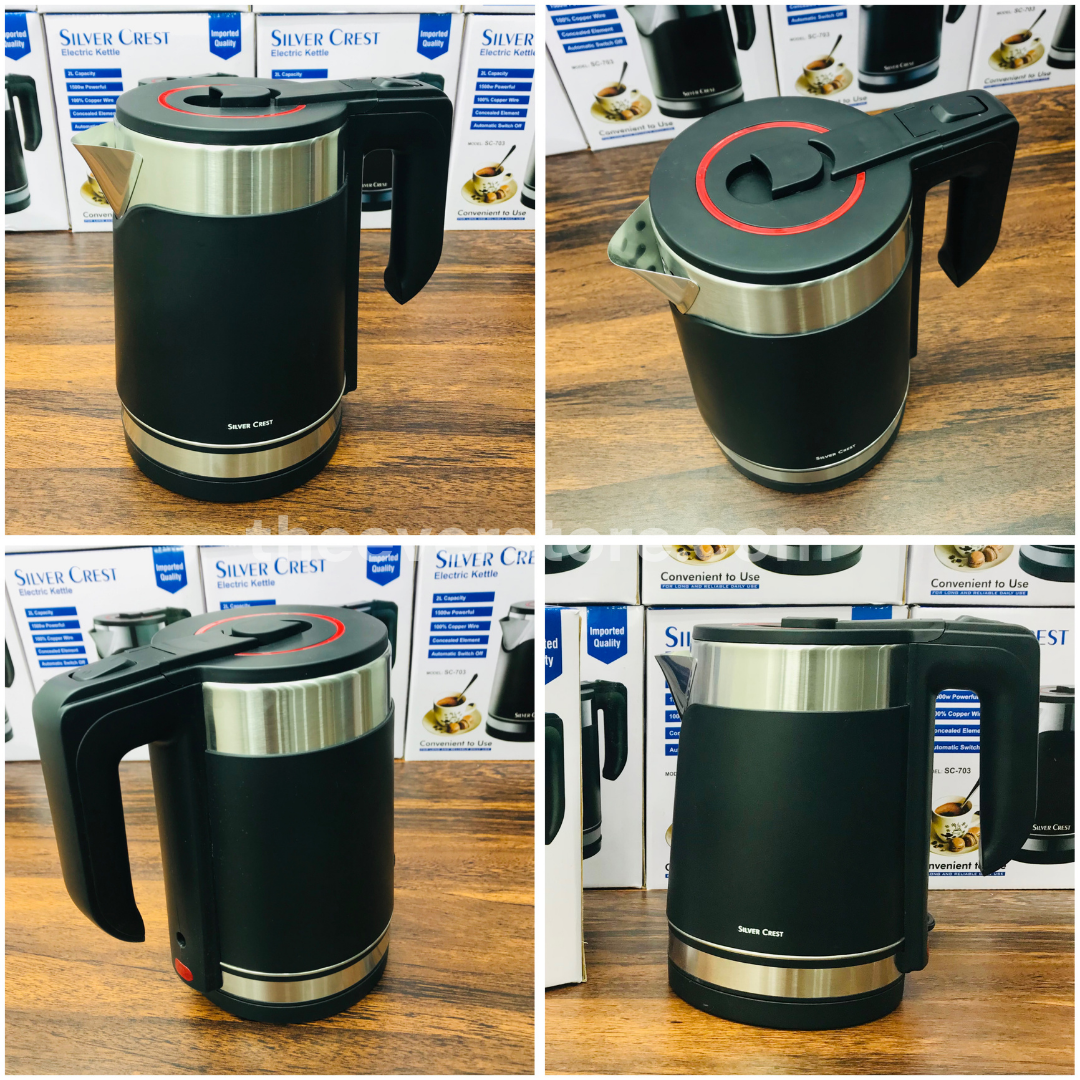 Imported Silver Crest 2L Electric Kettle  | Premium Model | Europe Lot