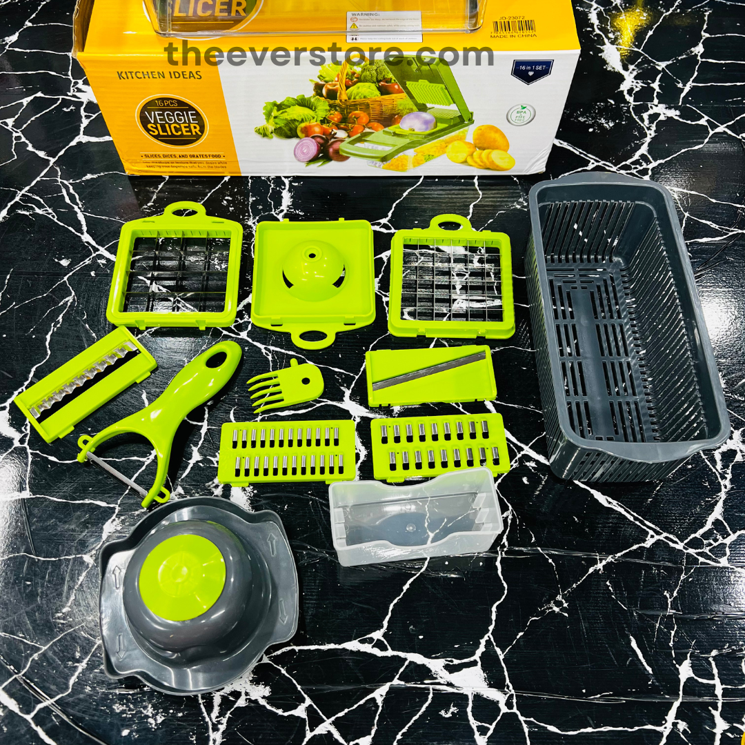 16 in 1 Vegetable Slicer | Multifunctional Vegetable Cutter