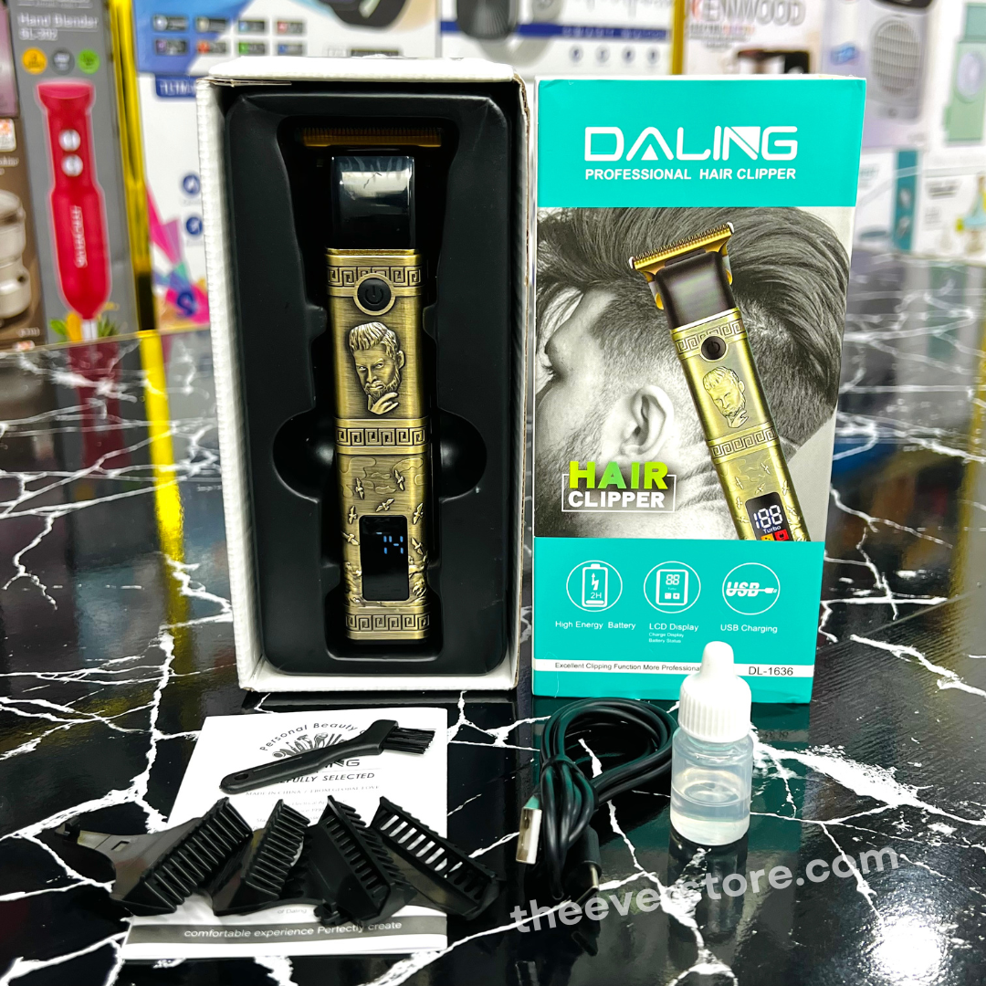 Daling Professional Hair Clipper With Digital LCD Display | Saloon Quality | Model DL-1636