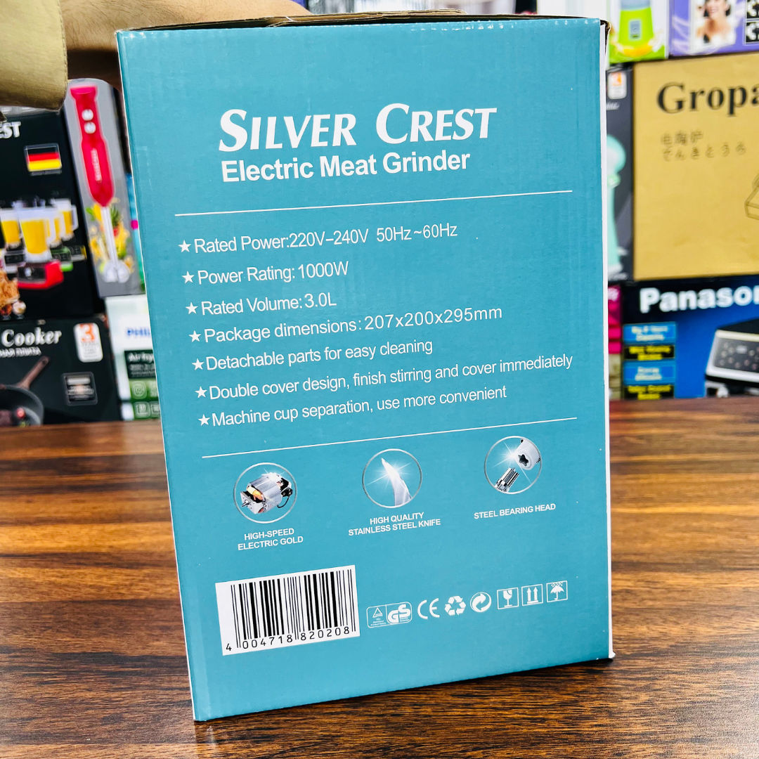 3 Liters Multifunctional Silver Crest Food Chopper | 3L Imported Silver Crest Meat Grinder | German Lot