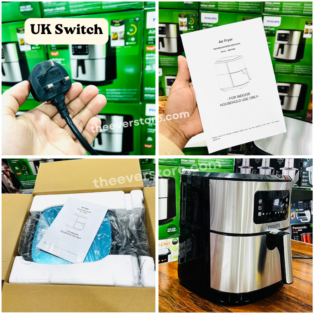 Imported Philips Premium 12L Air Fryer - Double Element & Basket - 12 Months Warranty