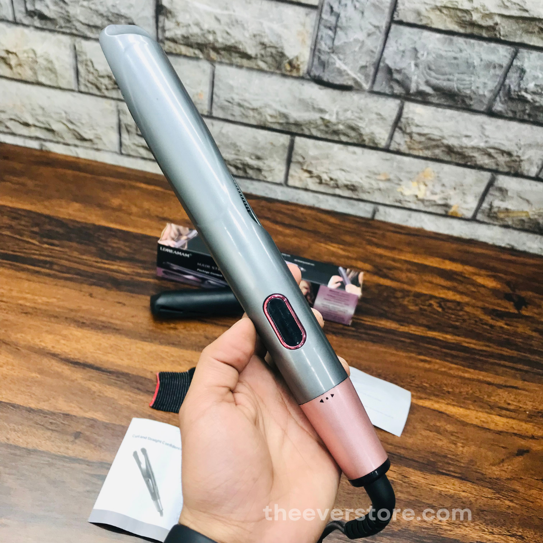 LDREAMAM 2 In 1  Hair Straightener And Curler With LCD Display | Imported