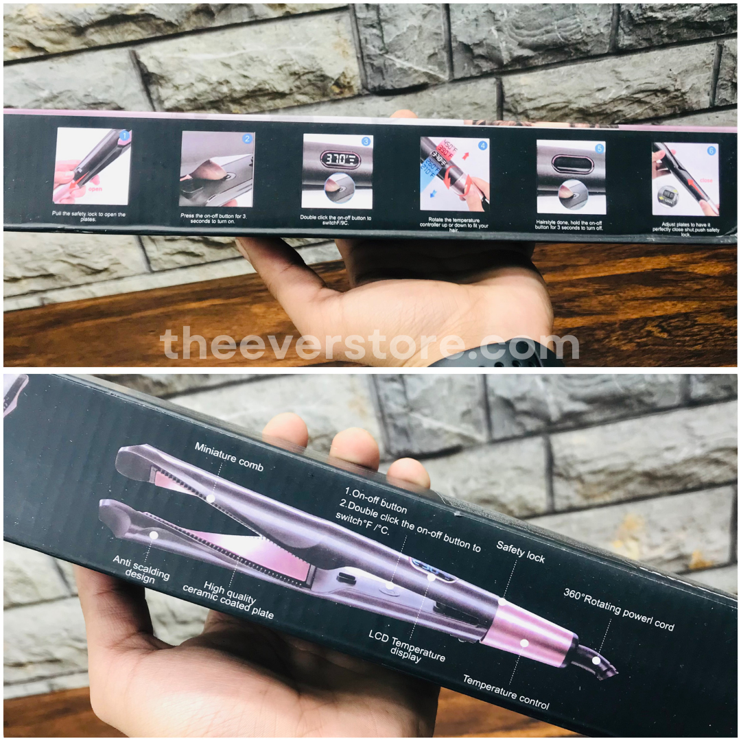 LDREAMAM 2 In 1  Hair Straightener And Curler With LCD Display | Imported