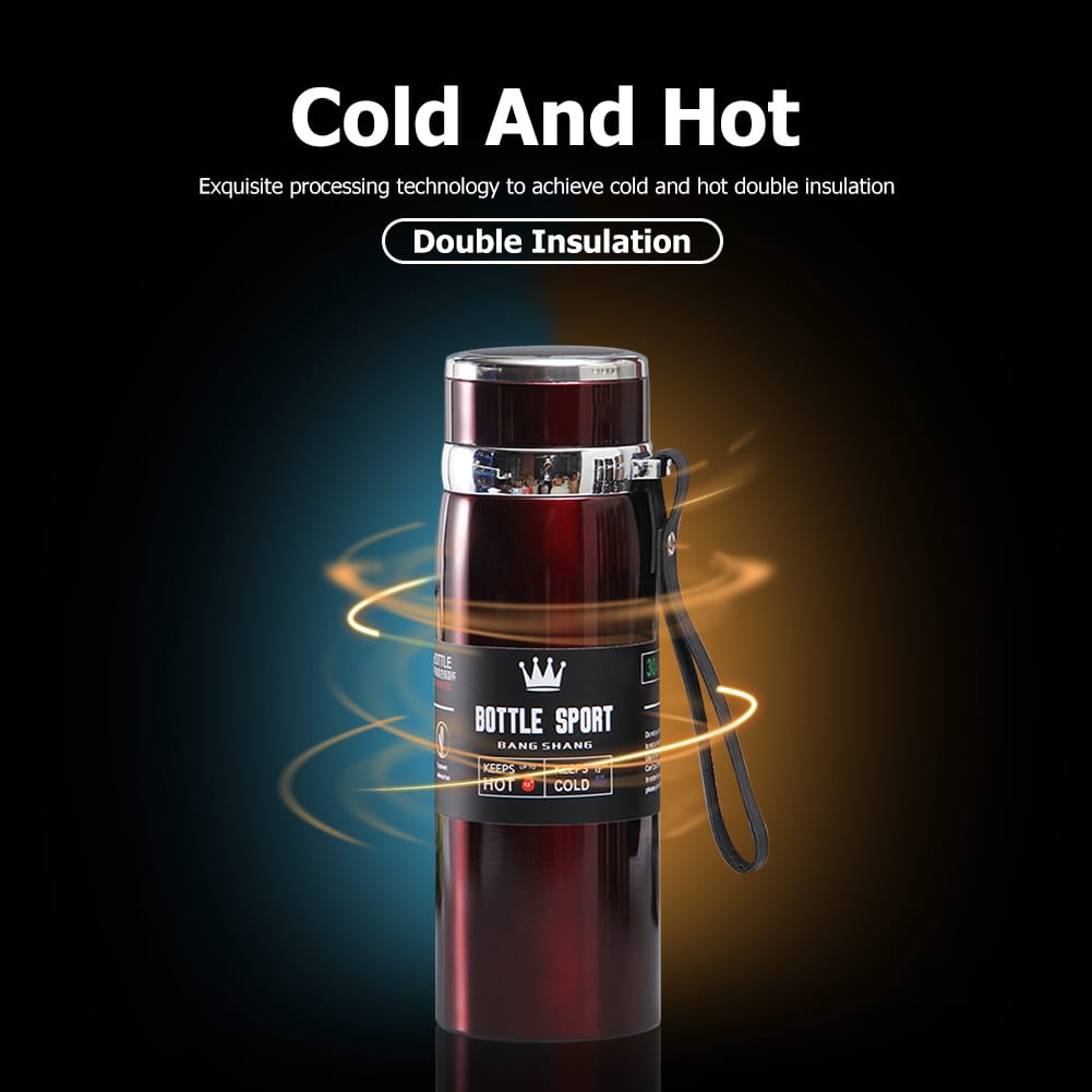 Vacuum Flask Hot & Cold Water Bottle | Stainless Steel | 1000ml & 800ml