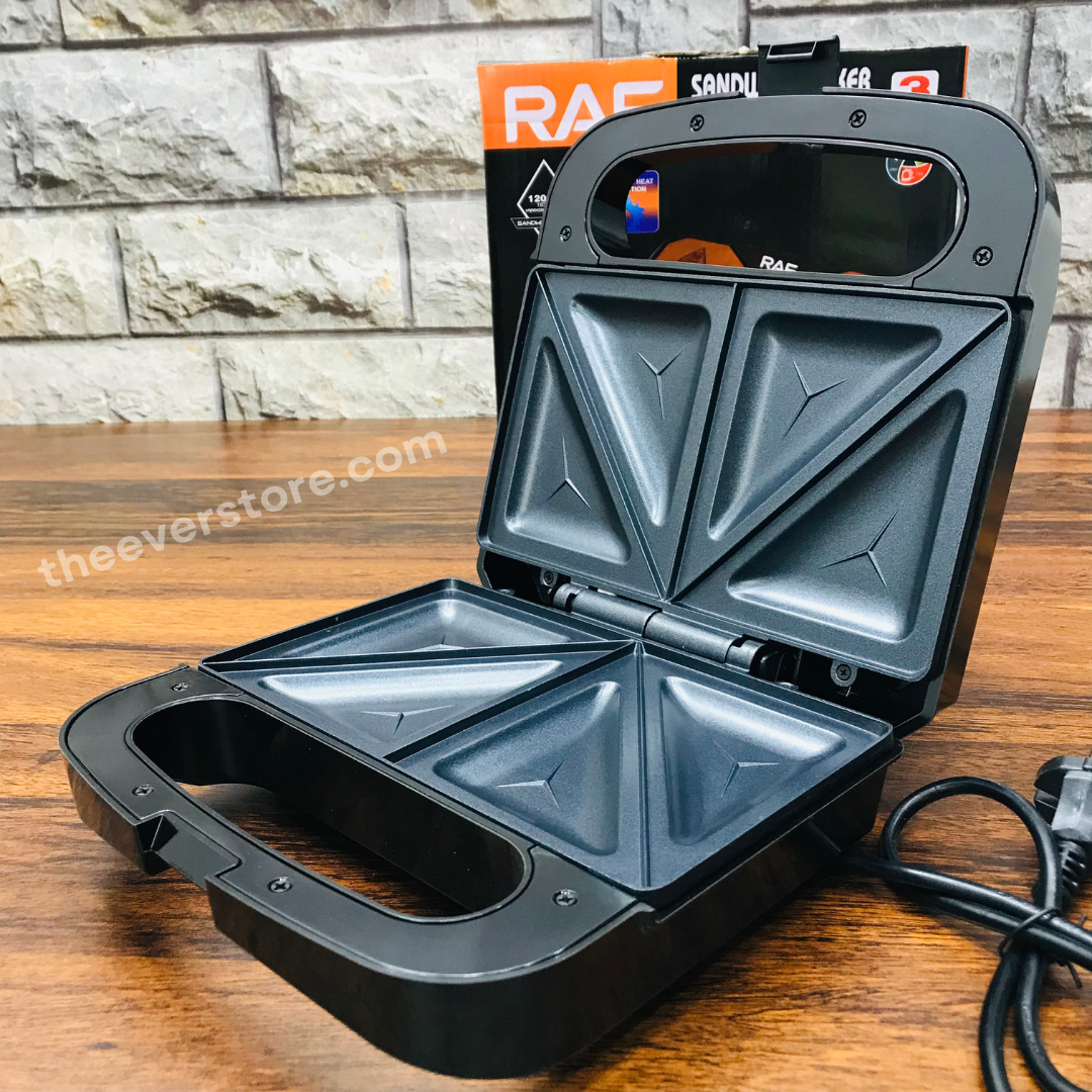 Imported RAF Sandwich Maker 4 Slice Machine |  Dual Heating Non-Stick Coating