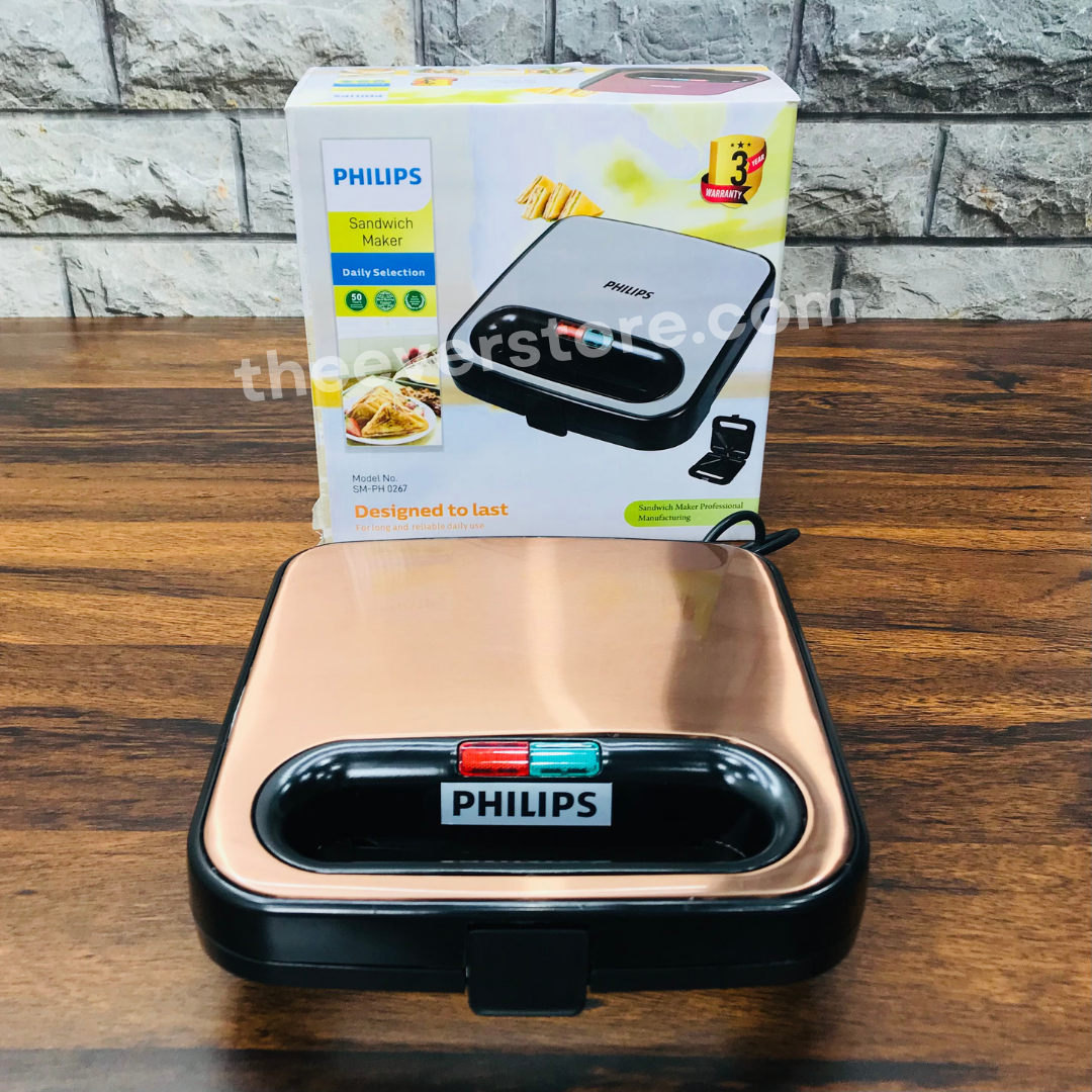 Philips Sandwich Maker 4 Slice | Dual Heating Non-Stick Coating