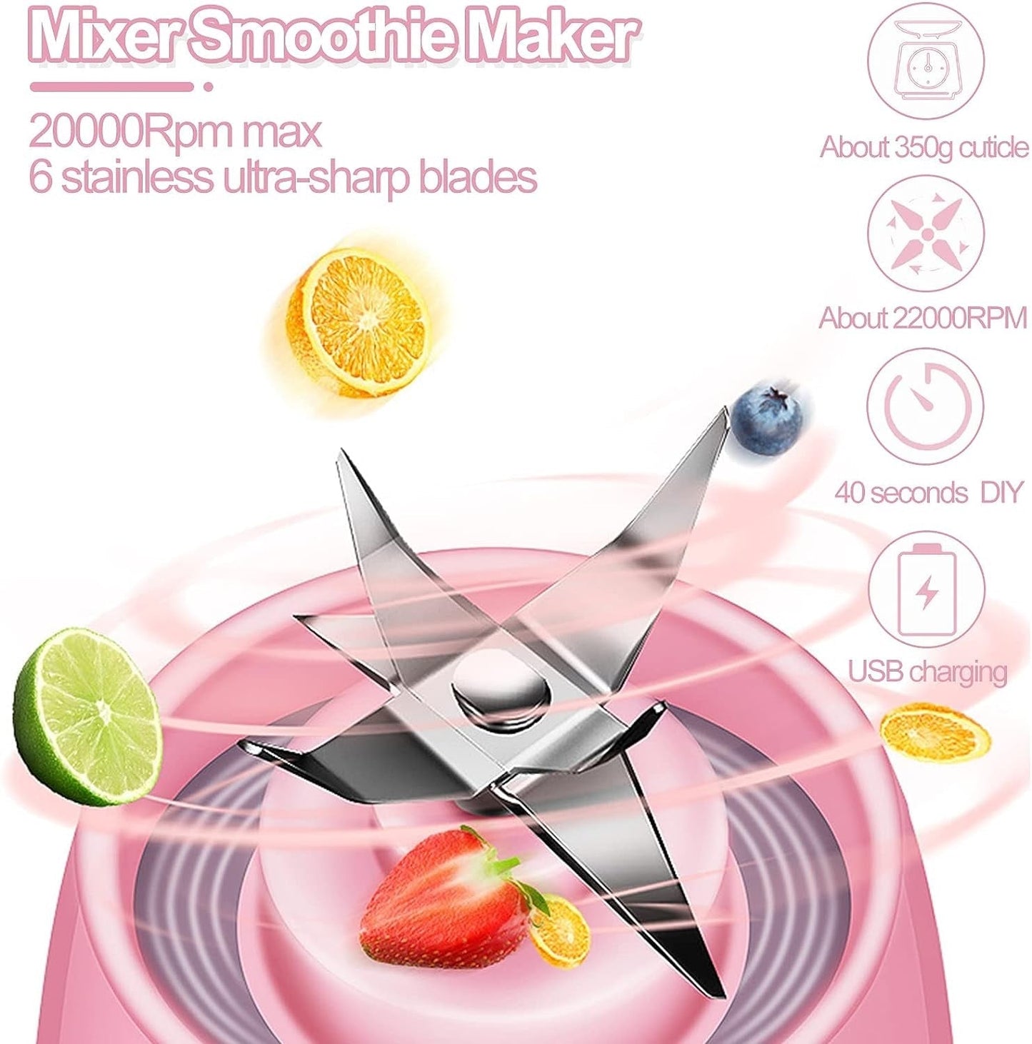 Rechargeable Fruit Juicer Blender | Portable Shake Juice Cup | Juice Maker Machine