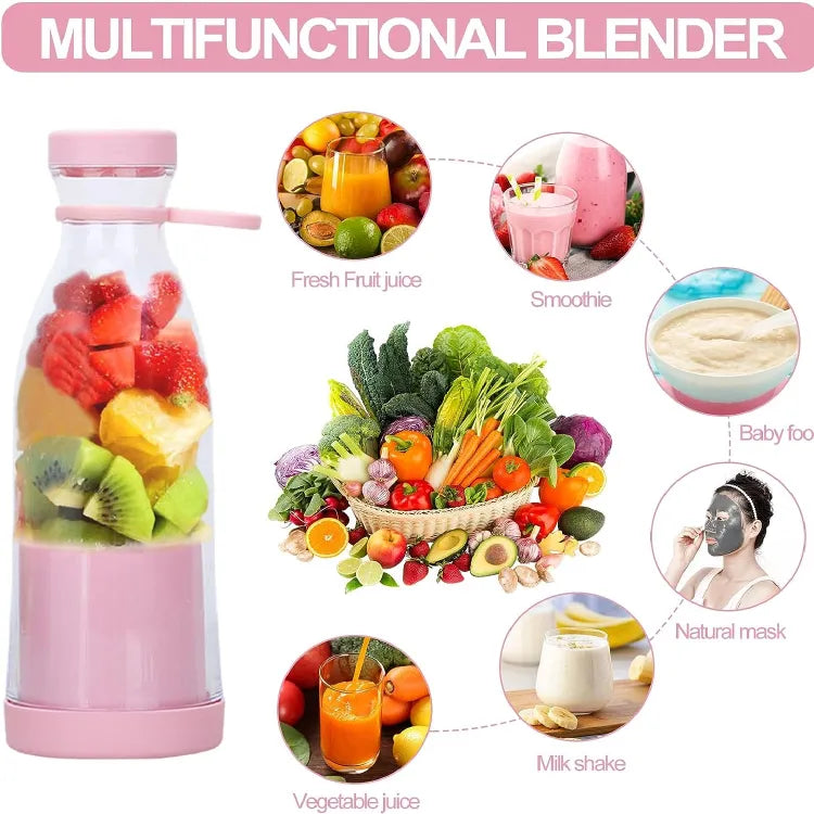 Rechargeable Fruit Juicer Blender | Portable Shake Juice Cup | Juice Maker Machine