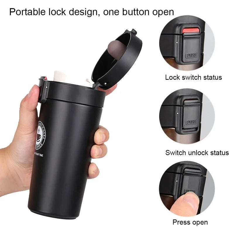 380ml Double Stainless Steel Vacuum Flasks Thermal Coffee Cup | Thermos Mug For Tea & Coffee