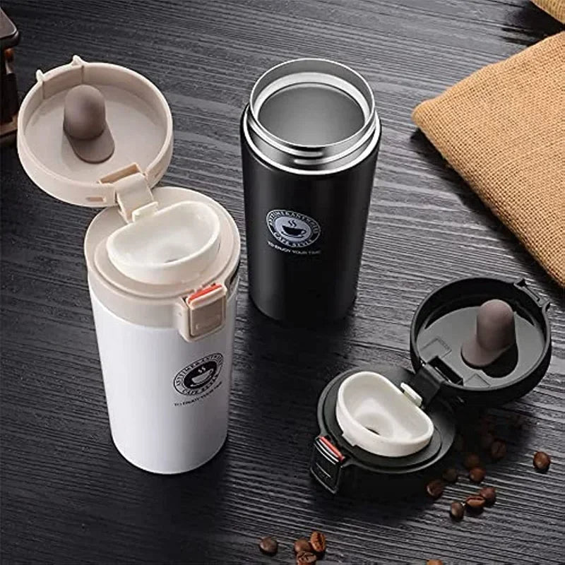 380ml Double Stainless Steel Vacuum Flasks Thermal Coffee Cup | Thermos Mug For Tea & Coffee