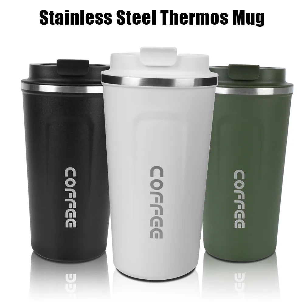 380ml Double Stainless Steel Smart Coffee Cup | Thermos Mug For Tea & Coffee