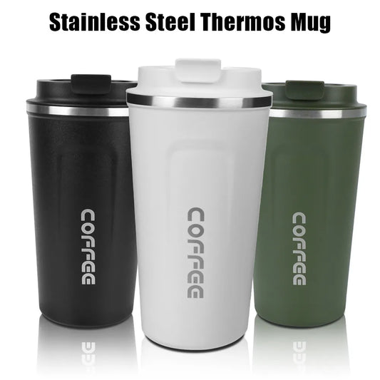 380ml Double Stainless Steel Smart Coffee Cup | Thermos Mug For Tea & Coffee