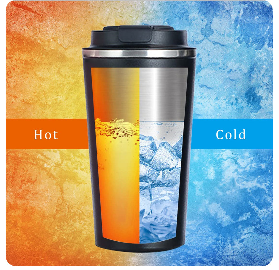 380ml Double Stainless Steel Smart Coffee Cup | Thermos Mug For Tea & Coffee