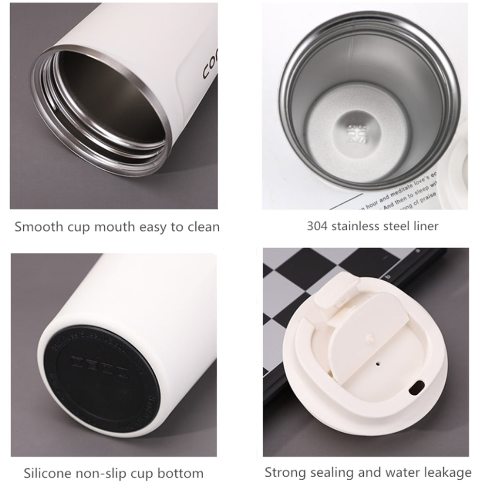 380ml Double Stainless Steel Smart Coffee Cup | Thermos Mug For Tea & Coffee