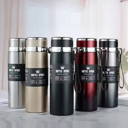 Vacuum Flask Hot & Cold Water Bottle | Stainless Steel | 1000ml & 800ml