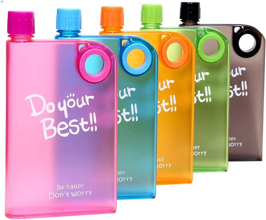 Flat Water Bottle | Slim Stylish Note Book Water Bottle 380ml